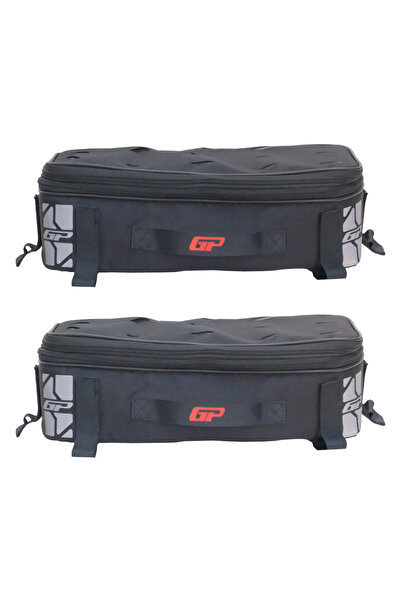 GP KOMPOZİT KMSC06 Universal Motosiklet Yan Çanta Üstü Kumaş Çanta Siyah
