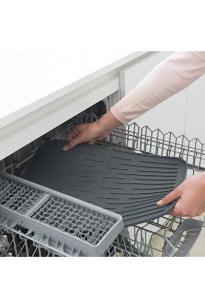 Brabantia SinkSide Silicone Dish Drying Mat 1000206, 43.5x32.5 cm, Foldable, Dark Gray