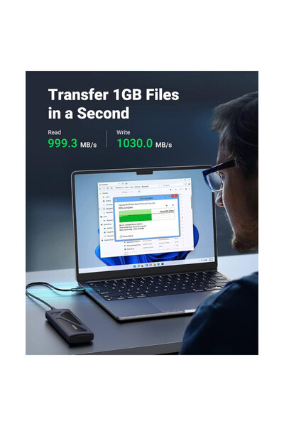 Ugreen Carcasa SSD, M.2 NVMe Ugreen, 10Gbps, gri