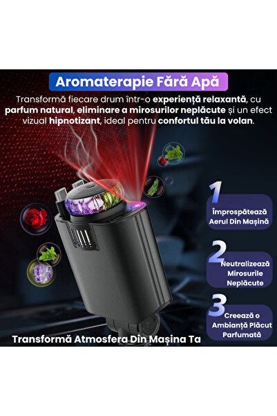 JUSTNET ® Car Charger 5-in-1 with Retractable Cables, 45W PD, Waterless Aromatherapy, Starry Sky LED