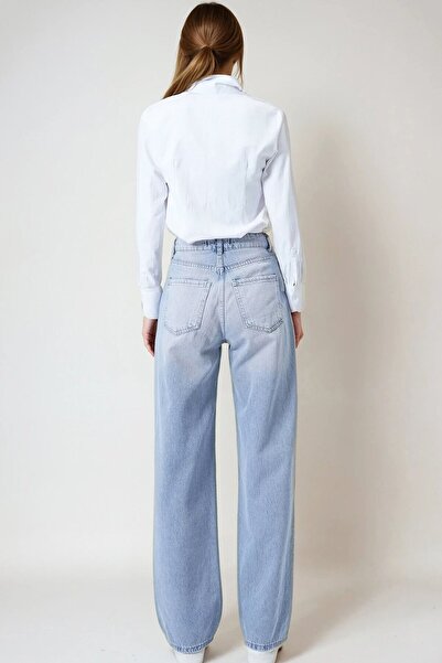 VAGGON Women's Ice Blue 5 Pocket Baggy Jean Vs01020