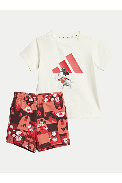 adidas Set tricou și pantaloni scurți unisex pentru copii JF3625 Multicolor