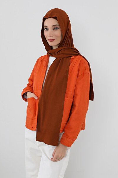 Aisha's Design Combed Cotton Boneli Ready-Made Combed Cotton Hooded Shawl Two-Piece Set, Ps-57, Tile