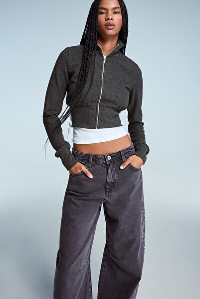 Bershka Zip sweatshirt