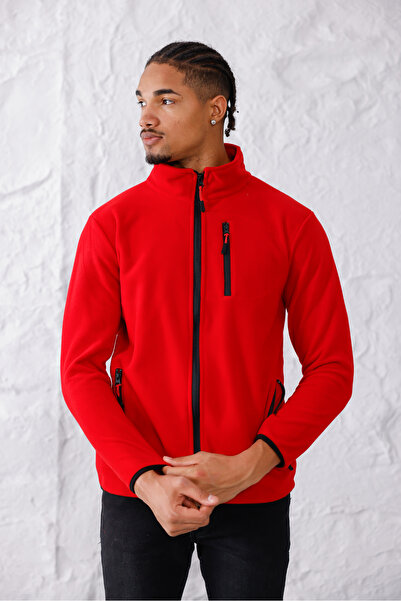 monox Ανδρικό αθλητικό μπουφάν με φερμουάρ από φλις