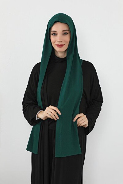 Aisha's Design Combed Cotton Boneli Ready-Made Combed Cotton Hooded Shawl Two-Piece Set, Ps-57, Green