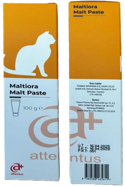 ivedigar Attentus Maltiora Malt Paste Kedi Tüy Yamağı Önleyici Malt Pasta 100 gr