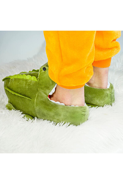 Other Unisex Crocodile Slippers Universal 35-44 Green Soft Plush Gift