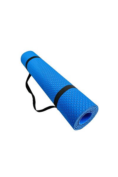 Kevin Willis Eco-Friendly TPE Yoga Mat – 6mm Thick, Non-Slip, Durable, Sweat-Proof & Portable – Blue