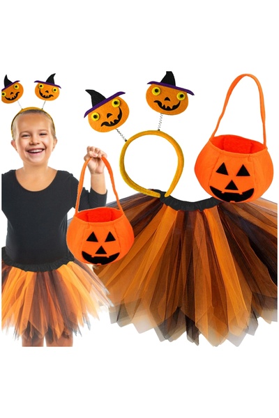Other Costum de Halloween pentru fete, fustă de dovleac, ținută.