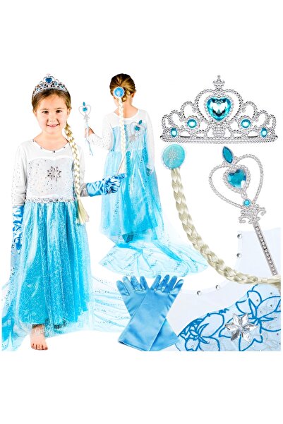 Other Costum Elsa pentru petrecere în costume, carnaval, prințesă, rochie de bal pentru fete.