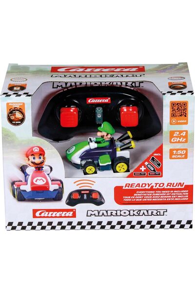 Carrera RC Mario Kart Mini RC Luigi Green – Ready to Run, Fun for Kids & Adults, Official Licensed