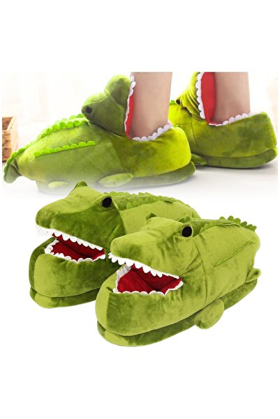 Other Unisex Crocodile Slippers Universal 35-44 Green Soft Plush Gift