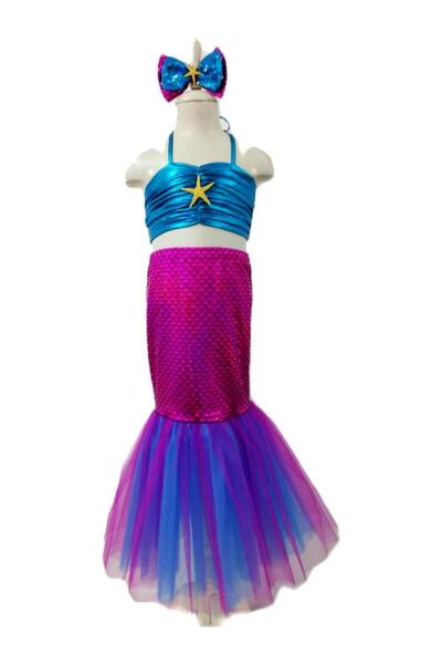 DODOMAR Gala mermaid bustier with blue buckle, size 5-6 years