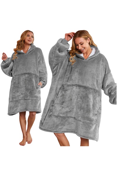 Other Pătură cu glugă, hanorac, pătură gri universală, moale, groasă, mare, s...