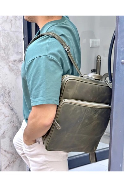 Fil Deri Genuine Leather Premium Backpack with Laptop Compartment 2119