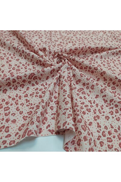 Kaf Kumaş Material interlock din bumbac 100% cu imprimeu | Leopard roz
