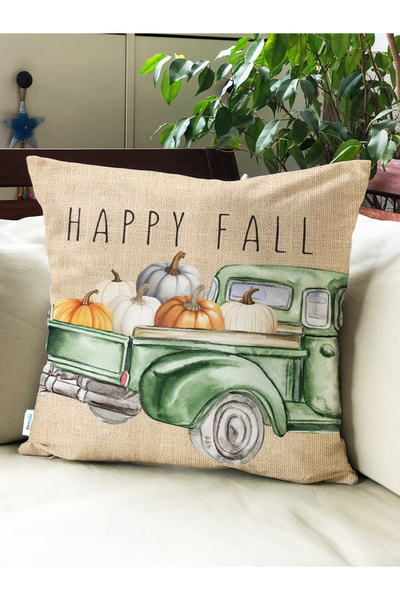 Evmila Autumn Patterned Throw Pillow Cover