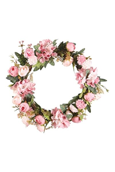 fun zone XiuWoo Fake Silk Roses Camellia Summer Artificial Flower Farmhouse Simulation Plant Pink/Green