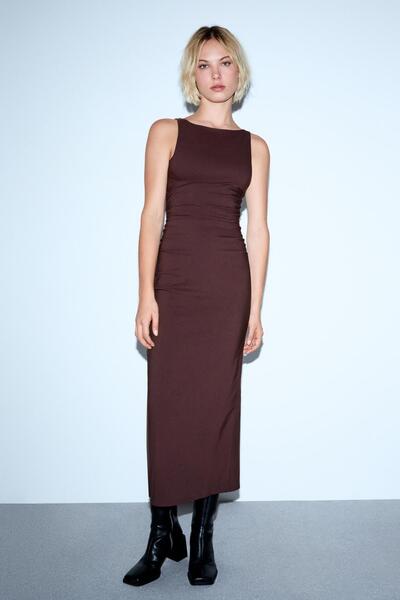 Bershka Bengaline midi dress