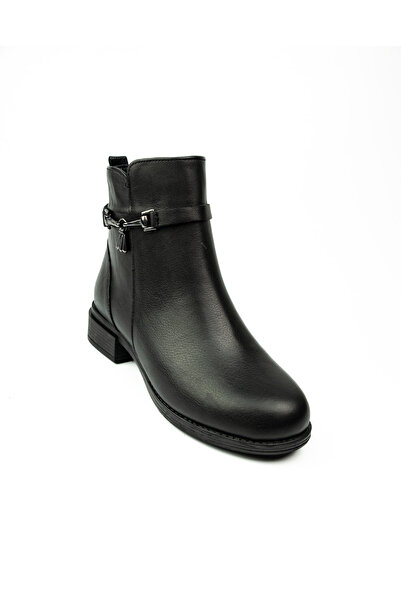 BABALİ 10112 Ghete de damă din piele neagră Mym