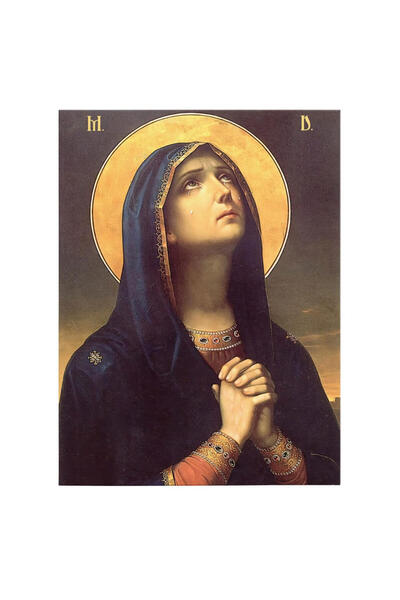 Tablouri La Comanda TLC Icon of the Lamentation of the Mother of God on Canvas On a wooden frame