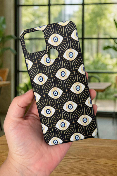 Vip Case REALME C25S Uyumlu Evıl Eye Desenli Silikon Darbe Emici Klasik Korum...