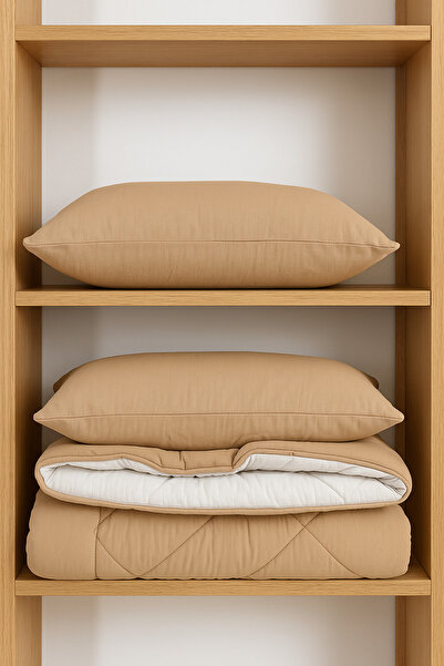 Naturel Collection Muslin Double-Sided Quilt Set – Single Size – 100% Cotton