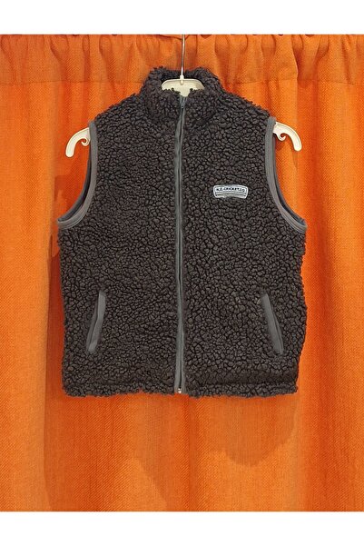 Edelweiss Plush Vest with Thick Collar and Combed Cotton Lining