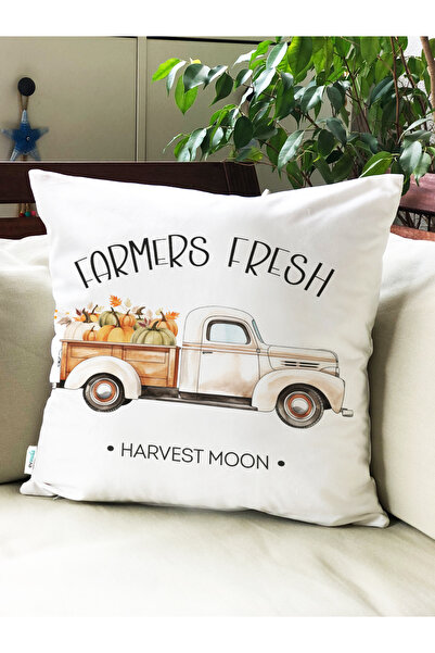 Evmila غطاء وسادة منقوش للخريف