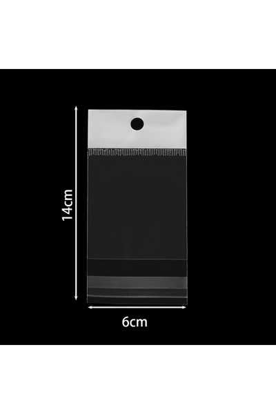Choice 6x14 سم 100 قطعة من أكياس تخزين المجوهرات المعلقة من البولي بروبيلين ا...