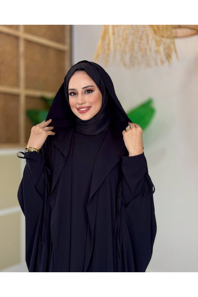 Bilenler Hooded Abaya & Dress Two-Piece Set – Medina Silk