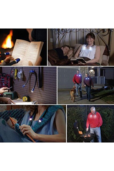 Other Lampă de noapte pentru citit cărți în pat, dormitor, lampă de gât LED, baterii