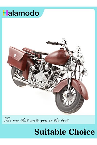 HALAMODO نموذج دراجة نارية بألوان عتيقة، بار حديدي قديم، مقهى، زينة حفلات، هدايا