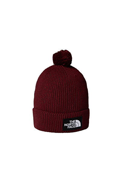 THE NORTH FACE Tnf Logo Box Pom Beanie Hat Nf0A8Chf0Vo1 Red