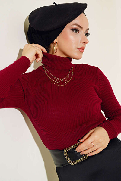 Giyimsel Fisherman Tricot Women's Badi̇ Sweater
