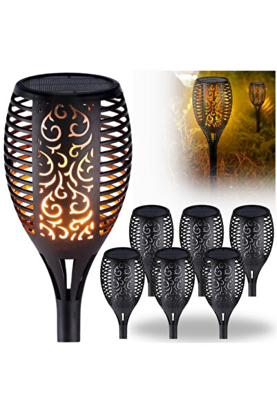 Other Lampă solară decorativă de grădină cu efect de flacără și foc ciocănit x6