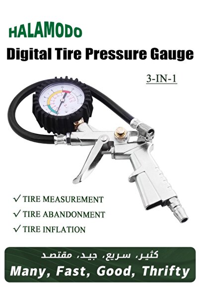 HALAMODO منفاخ إطارات رقمي للسيارة، 330 رطل لكل بوصة مربعة، مقياس دقيق لضغط ه...