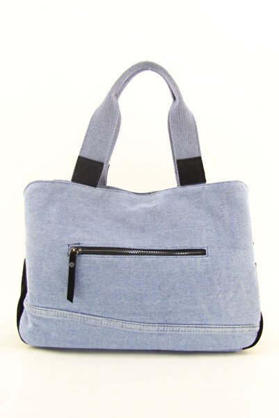 HNB Women's Black Casual Retro Denim Multi-Compartment Shoulder Bag