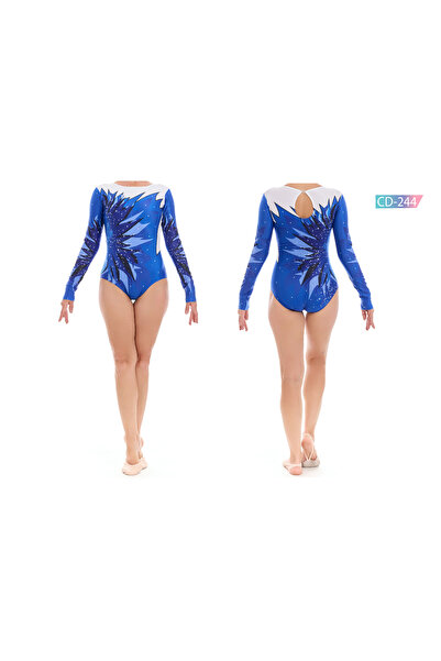 Rhytmine CD-244 Baskılı Cimnastik Mayo