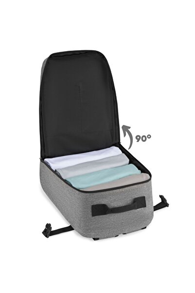 zagatto Σακίδιο πλάτης ταξιδιού, γκρι, Ταξίδι, Χειραποσκευή καμπίνας, 40x30x20 cm, Wizz Air/ Ryanair, 10kg, ZG995