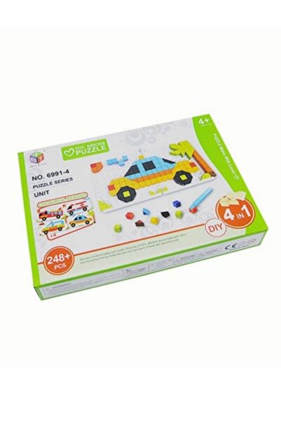 HALAMODO مجموعة ألعاب مكعبات البناء، مكعبات أحجية 4 في 1، مجموعات مكعبات قابلة للتكديس، ألعاب مكعبات خالية من مادة BPA