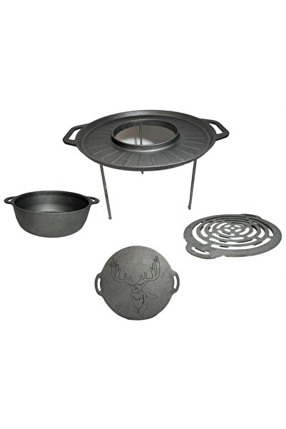 Artool Disc pentru gratar fonta Artool, tip grill, cu picioare, set 4 piese, ...