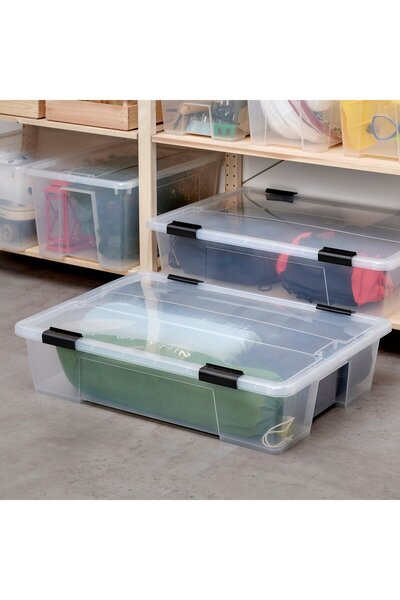 IKEA SAMLA Clip lock for box 55/130 l, black