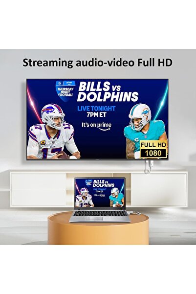 ENZIRO Kit extensie HDMI wireless, Full HD 1080P, Wireless 30 m, Plug and Play, cu 3 Adaptoare, Alb