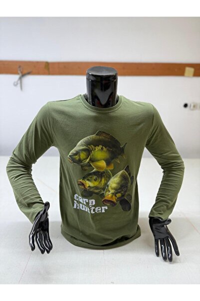 HT Outdoor Το μοντέλο μας είναι μια μπλούζα με μακριά μανίκια από 100% βαμβάκι με φιγούρα ψαριού κυπρίνου.