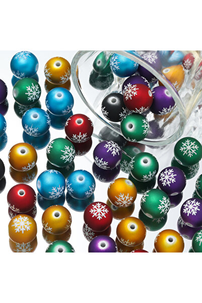 Choice5 10 قطع عشوائية مختلطة 16 مم أكريليك ندفة الثلج الخرز فاصل دائري للأقر...