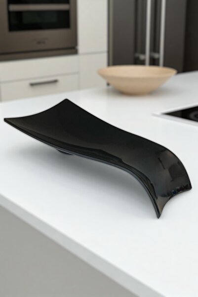 Dore Voir Modern Tasarım Kirli Kaşıklık Melamin/ Kırılmaz Üründür Siyah 27 Cm