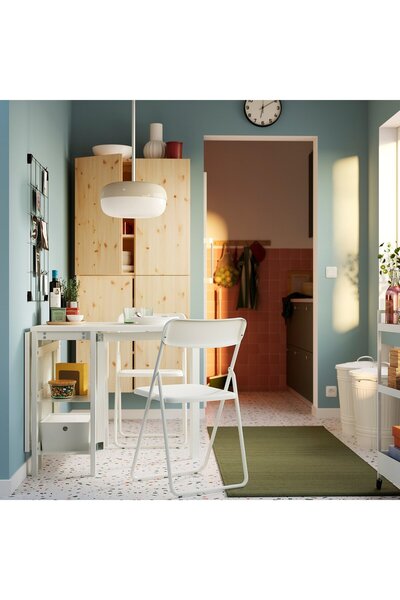 IKEA VIHALS Folding chair, white