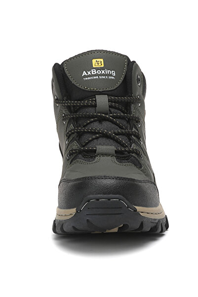 AX Boxing Men's Furry Boots, Stitched Sole - Non-Slip, Premium Ecological Leather,